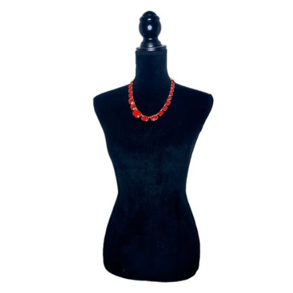 #J39 Red Choker Fashion Necklace - Picture 9 of 10